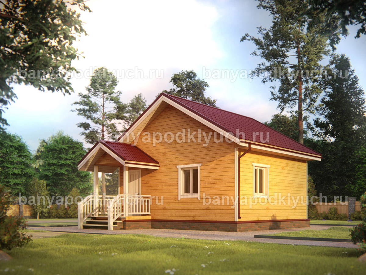Баня из бруса 7x6 м Баня из бруса 7x6 м