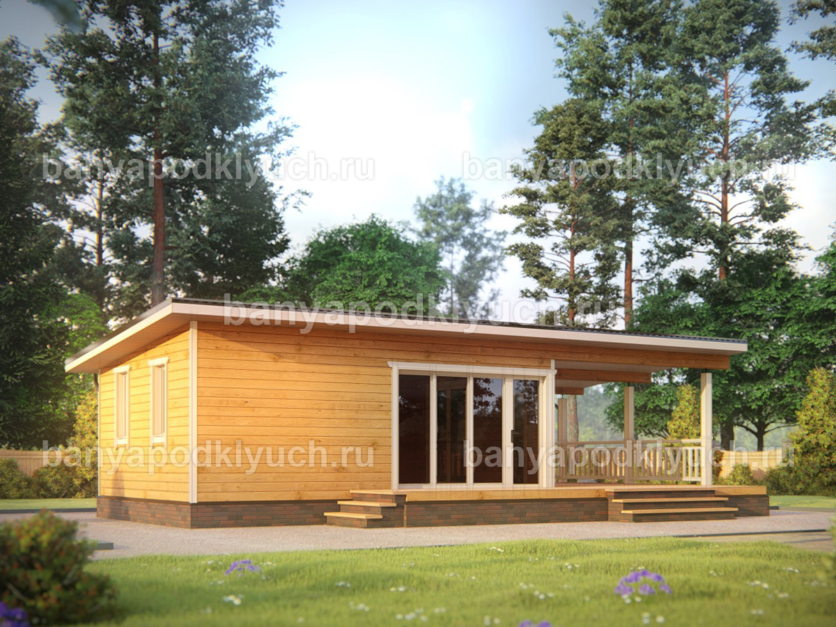 Баня из бруса 11x6.5 м Баня из бруса 11x6.5 м
